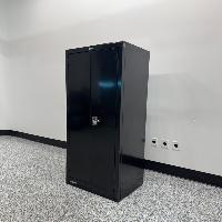 Black Storage Cabinet image 1